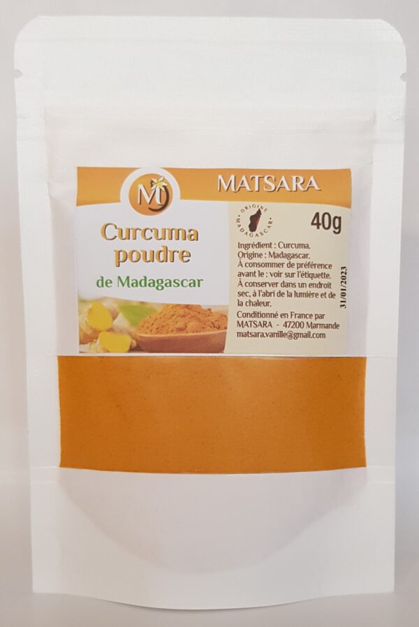 Curcuma en poudre de Madagascar 40g