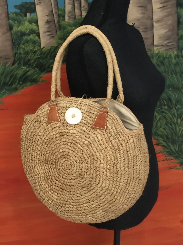 Sac rond en raphia